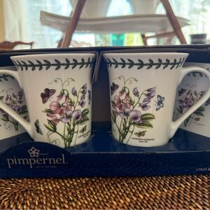 ❤️NWT❤️ Pimpernel Sweet Pea 2 Mug & Coaster Gift Set